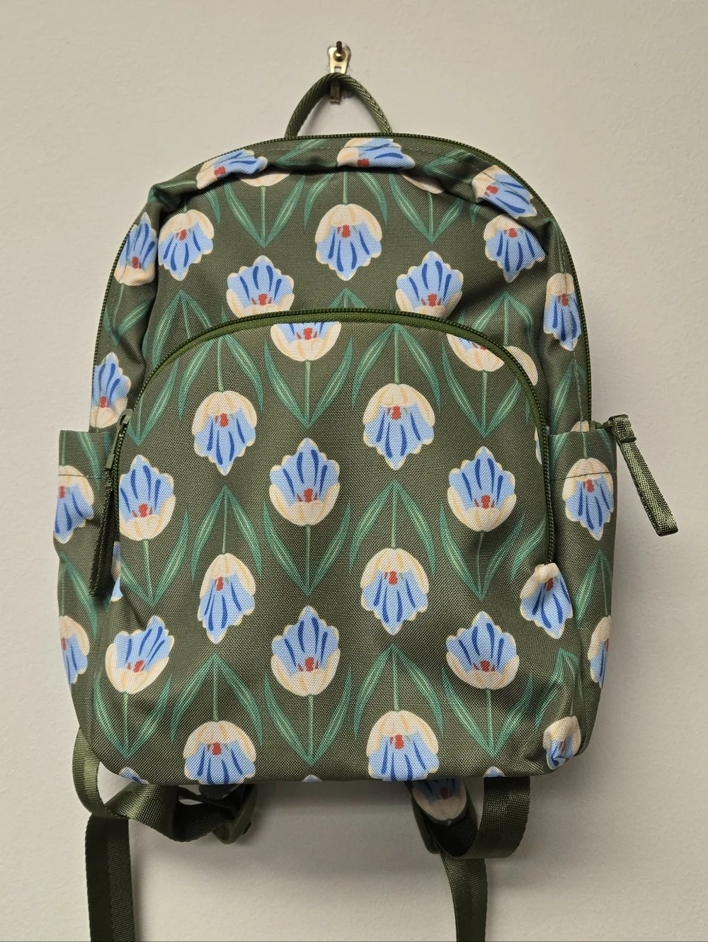 Vera Bradley Essential Small Backpack Tulip Rows Green Vera Bradley Backpack Green Bags & Handbags for Women for  main image 3